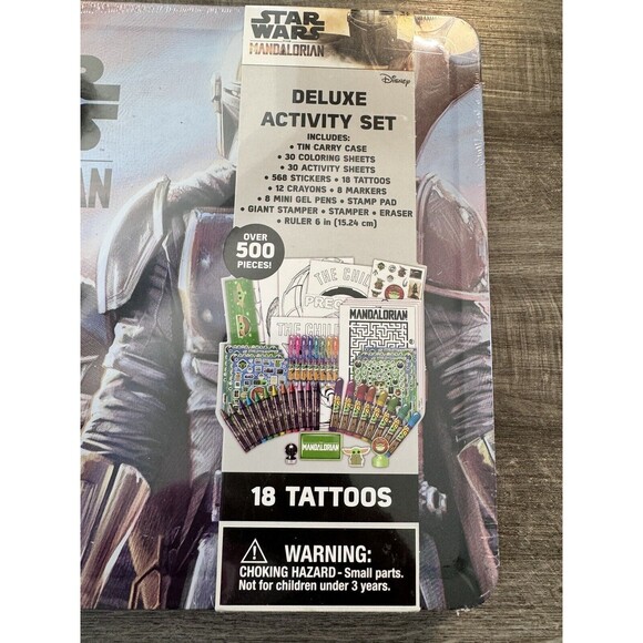 Star Wars The Mandalorian Deluxe Activity Set In Metal Carry Case, 500+ Pieces - Picture 2 of 7